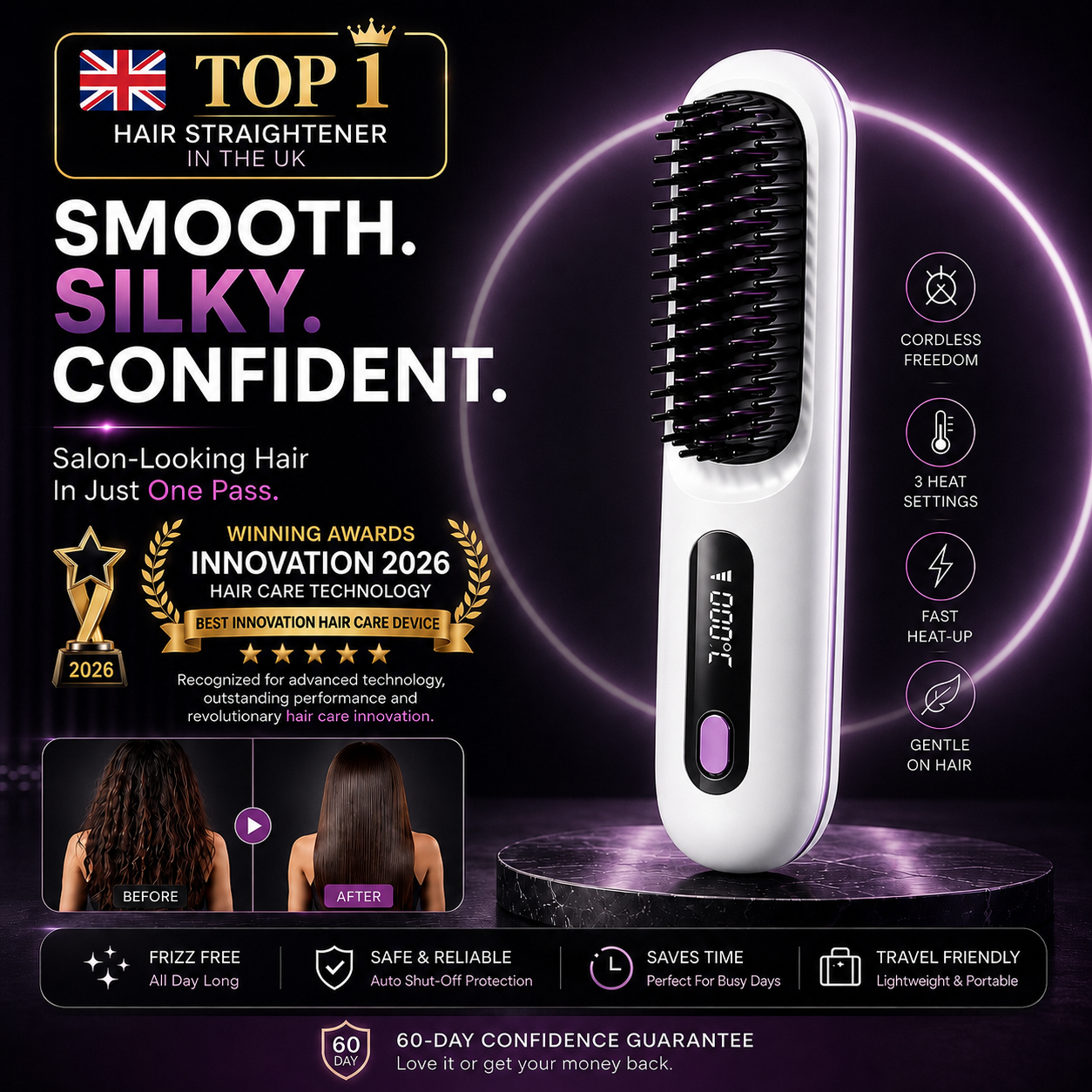 VelouraX™ OnePass Professional Salon Hair Straightener