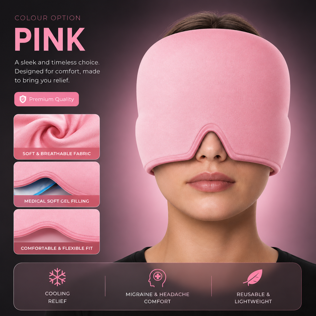 Migraine Relief Cap | Instant Cooling Comfort in Minutes