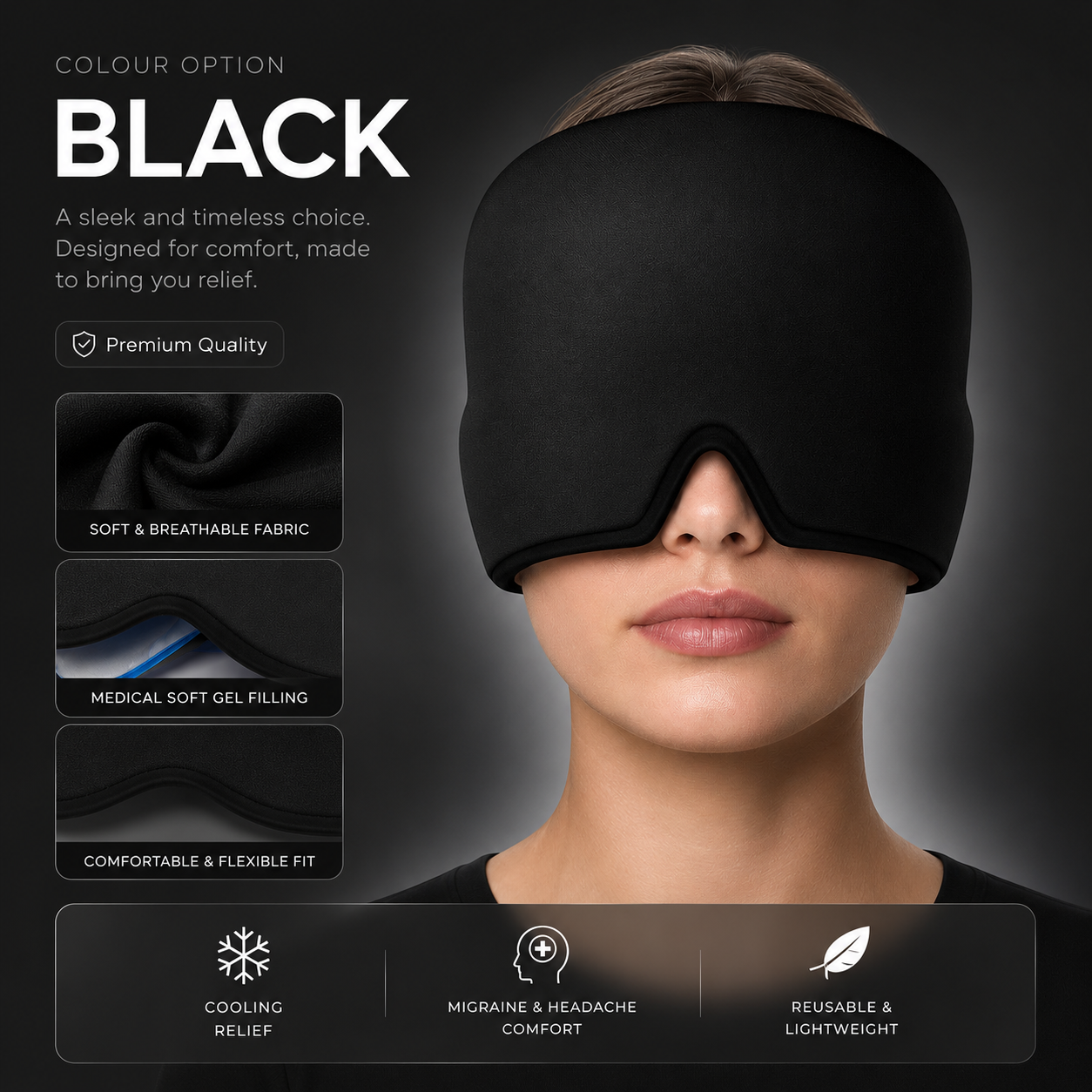 Migraine Relief Cap | Instant Cooling Comfort in Minutes